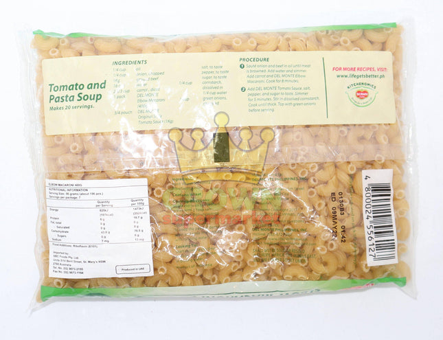 Del Monte Elbow Macaroni 400g - Crown Supermarket