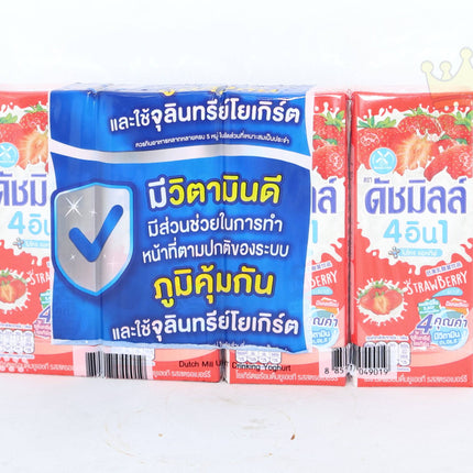 Dutch Mill UHT Drinking Yoghurt Strawberry 4x180ml - Crown Supermarket