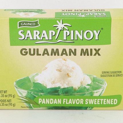 Galinco Sarap Pinoy Gulaman Mix Pandan Flavor Sweetened 95g - Crown Supermarket