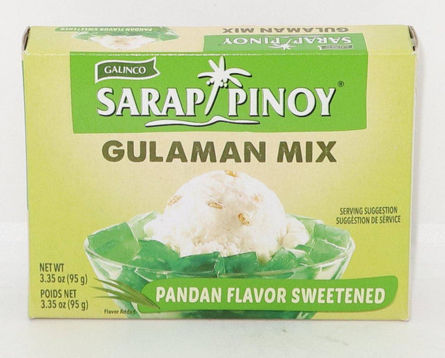 Galinco Sarap Pinoy Gulaman Mix Pandan Flavor Sweetened 95g - Crown Supermarket
