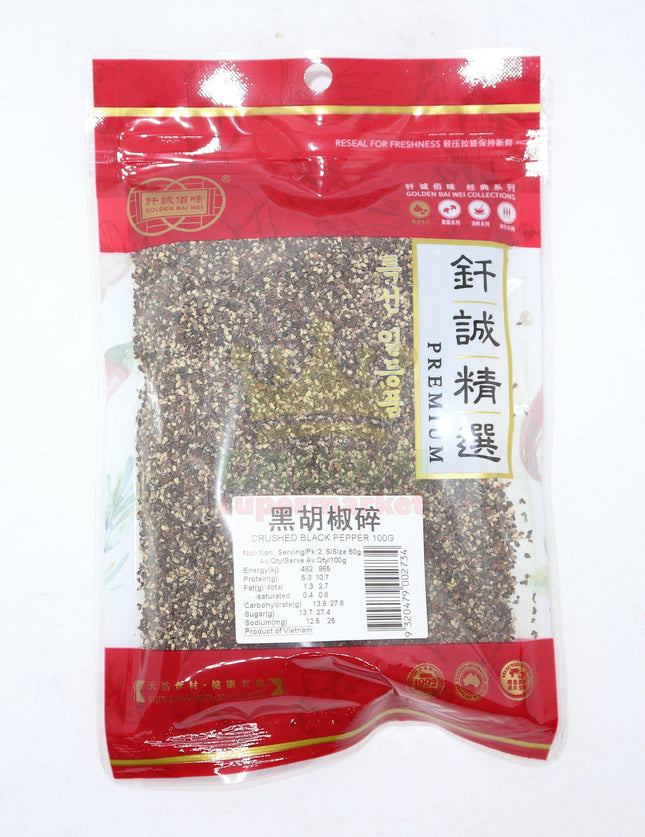 Golden Bai Wei Crushed Black Pepper 100g - Crown Supermarket