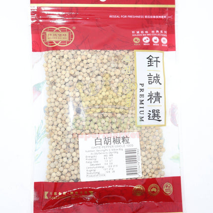 Golden Bai Wei White Pepper Whole 100g - Crown Supermarket