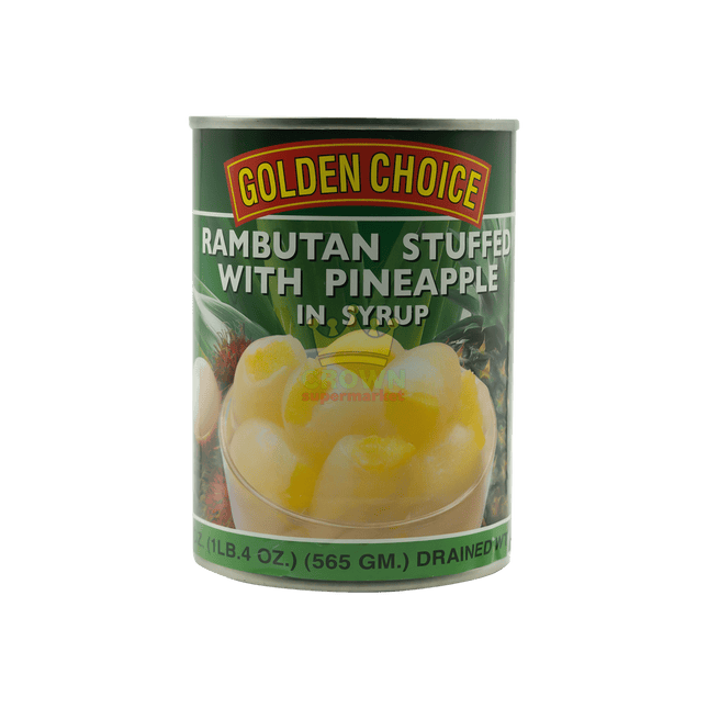 Golden Choice Rambutan Stuffed with Pineapple in Syrup 565g - Crown Supermarket