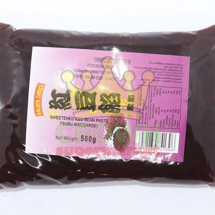 Golden Choice Sweetened Red Bean Paste (Coarse) 500g - Crown Supermarket