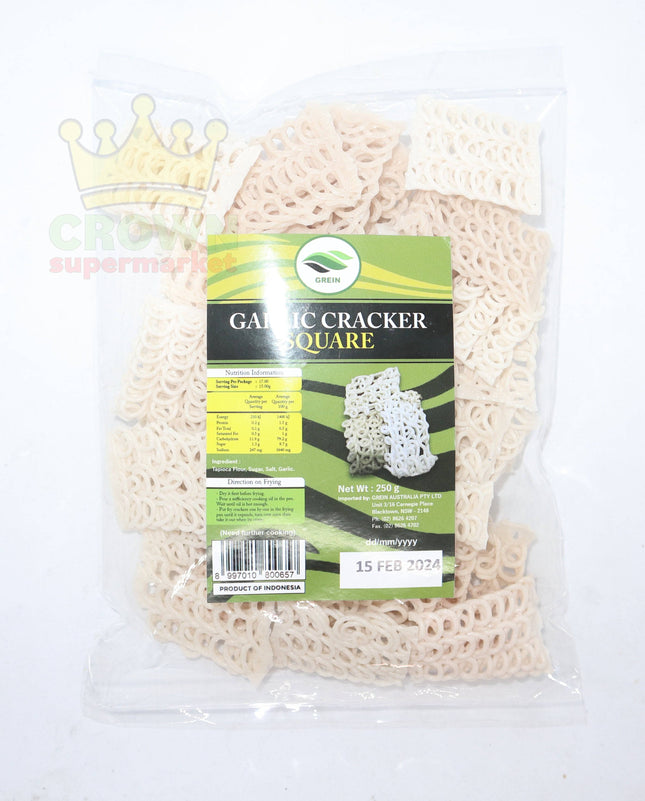 Grein Garlic Cracker Square (Uncooked) 250g - Crown Supermarket