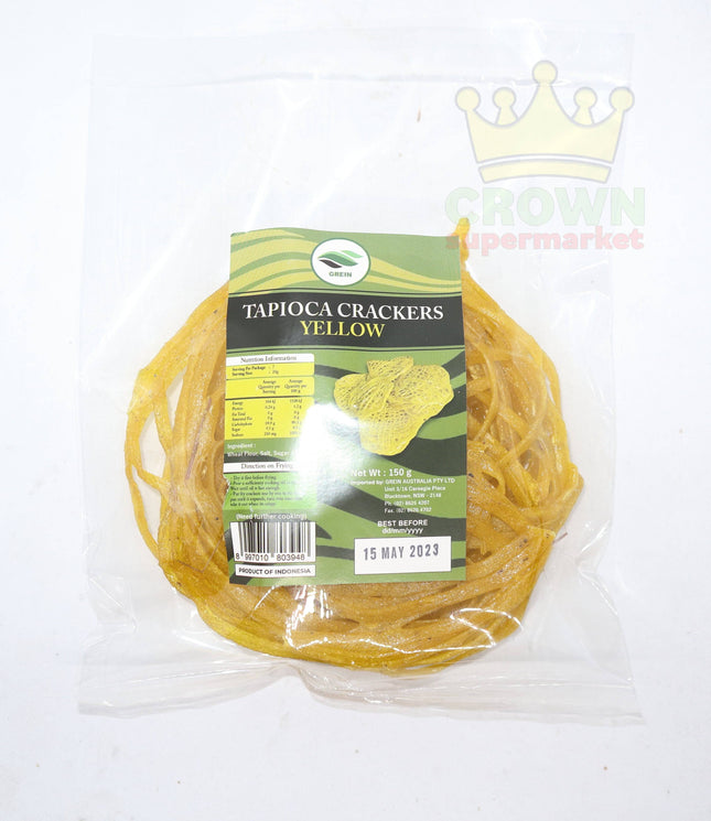 Grein Tapioca Crackers Yellow Big 150g - Crown Supermarket