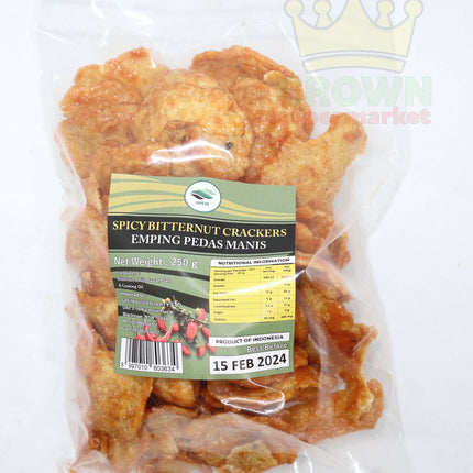 Grein Spicy Bitternut Crackers (Emping Pedas Manis) 250g - Crown Supermarket