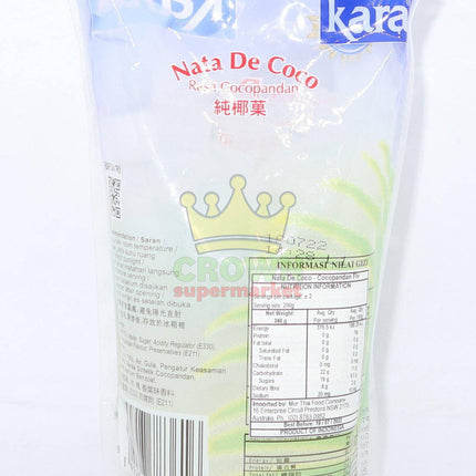 Kara Nata De Coco Syrup Pandan 340ml - Crown Supermarket