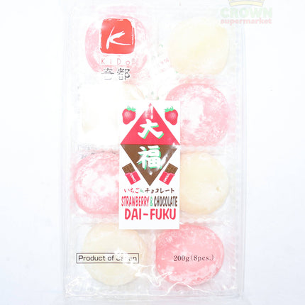 Kido Strawberry & Chocolate Dai-Fuku (Mochi) 200g - Crown Supermarket