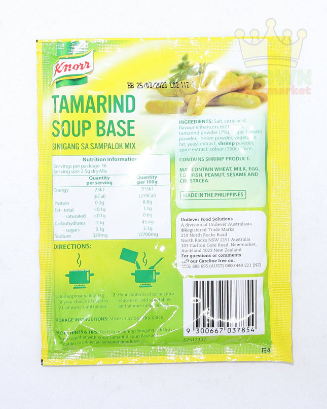 Knorr Tamarind Soup Base 40g - Crown Supermarket