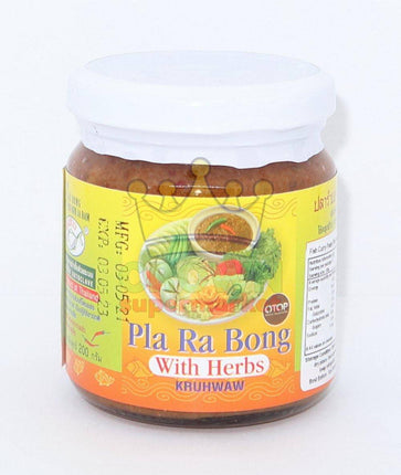 Kruhwaw Pla Ra Bong with Herb Original (Yellow) 200g - Crown Supermarket