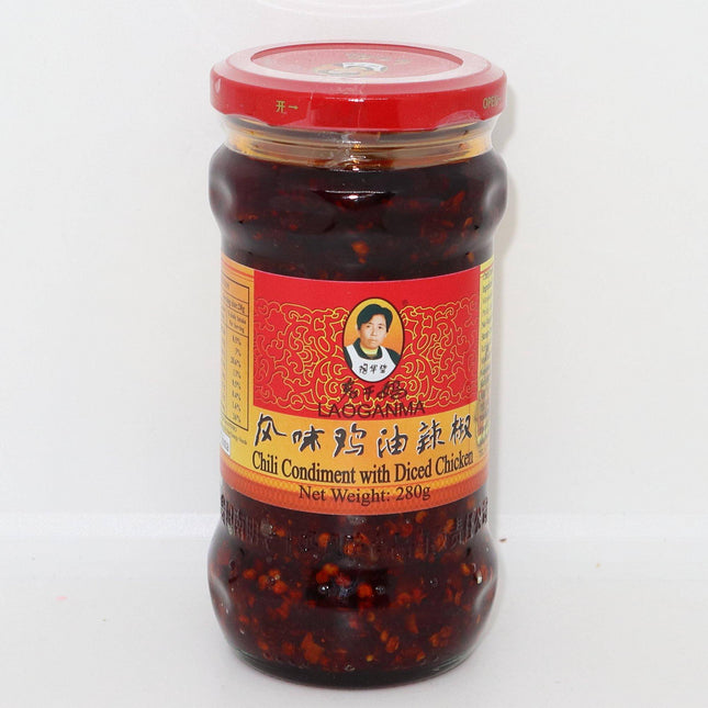 Lao Gan Ma Chili Condiment with Diced Chicken 280g - Crown Supermarket