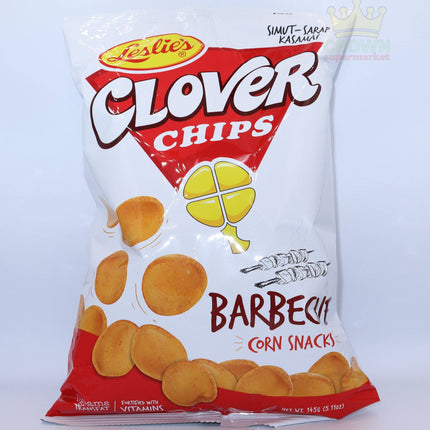 Leslie's Clover Chips Barbecue Corn snacks 145g - Crown Supermarket