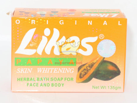 Likas Papaya Skin Whitening Soap 135g - Crown Supermarket