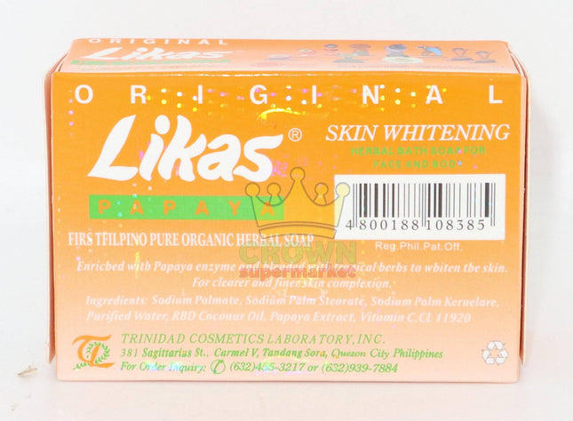 Likas Papaya Skin Whitening Soap 135g - Crown Supermarket