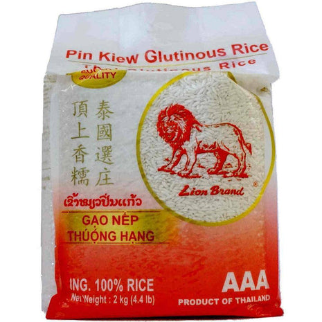 Lion Brand Pin Kiew Glutinous Rice 2kg - Crown Supermarket