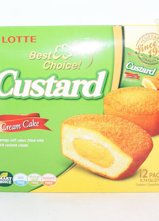 Lotte Custard Cream Cake 12x23g - Crown Supermarket