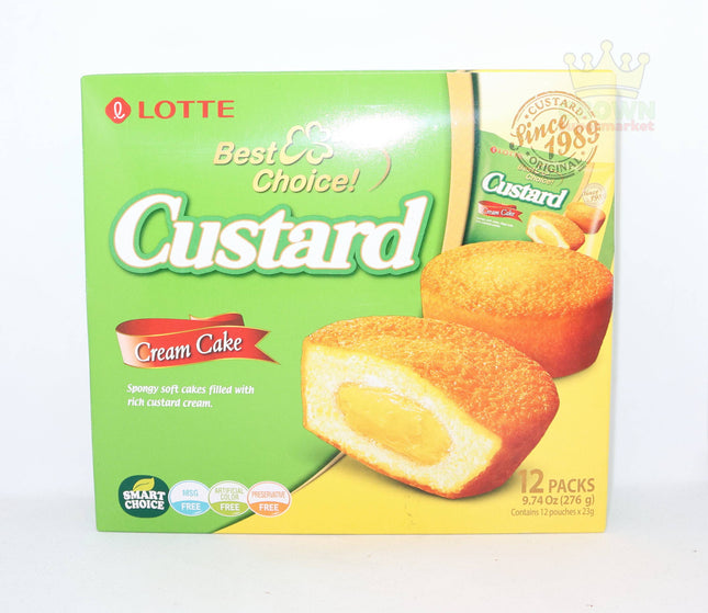 Lotte Custard Cream Cake 12x23g - Crown Supermarket