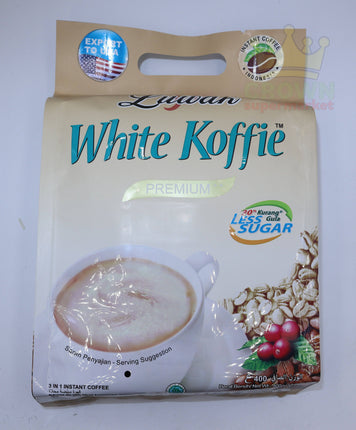 Luwak White Koffie Premium Less Sugar 400g - Crown Supermarket