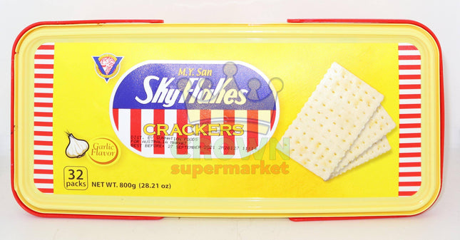 M.Y. San SkyFlakes Crackers Garlic Flavor 800g - Crown Supermarket