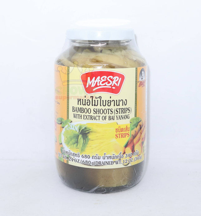 Maesri Bamboo Shoot (Strips) with Extract of Bai Yanang (No Chilli) 680g - Crown Supermarket