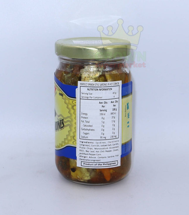 Marisco Spanish Style Sardines in Hot Corn Oil 240g - Crown Supermarket