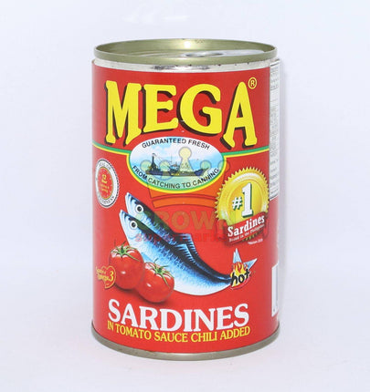 Mega Sardines Tomato Sauce Chili 425g - Crown Supermarket