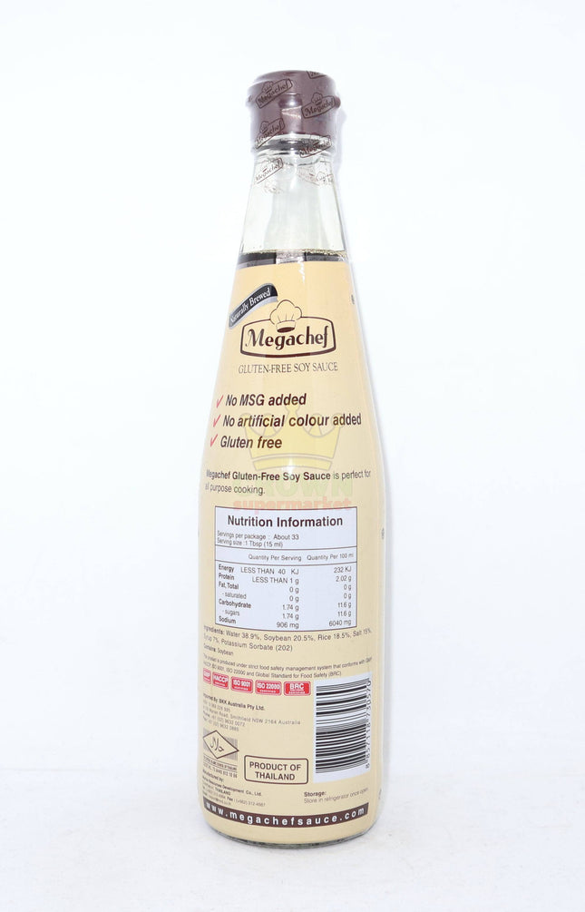 Megachef Gluten-Free Soy Sauce 500ml - Crown Supermarket