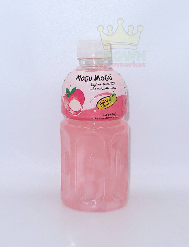 Mogu Mogu Lychee Juice 25% with Nata de Coco 320ml - Crown Supermarket