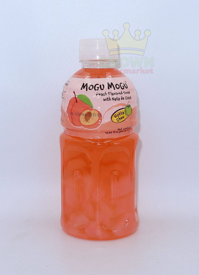 Mogu Mogu Peach Flavored Drink with Nata de Coco 320ml - Crown Supermarket