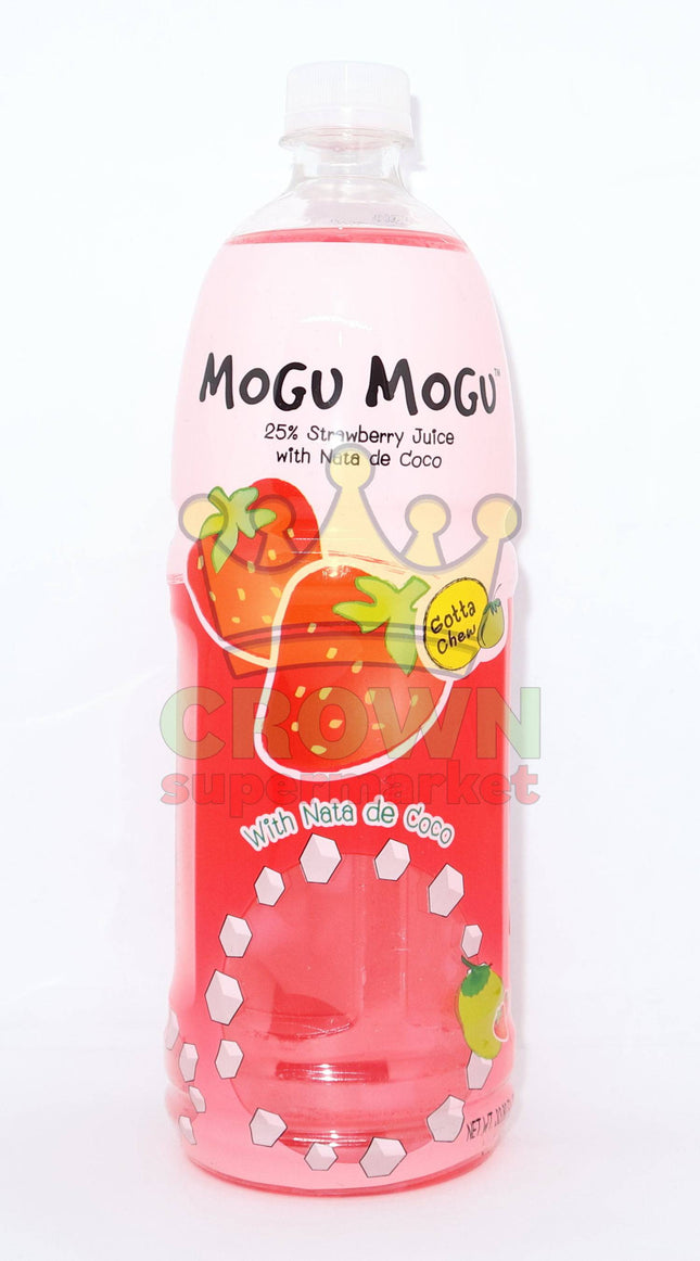 Mogu Mogu Strawberry Drink with Nata de Coco 1000ml - Crown Supermarket