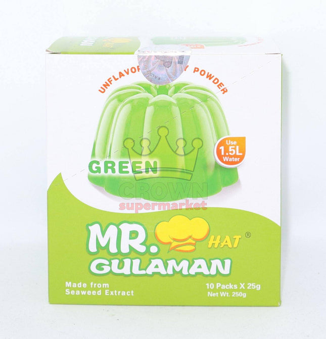 Mr.Hat Gulaman Green Jelly Powder 10x25g - Crown Supermarket