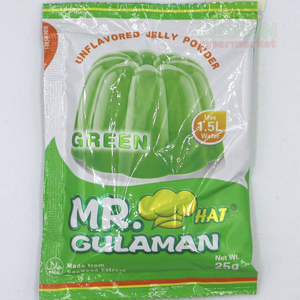 Mr.Hat Gulaman Green Jelly Powder 25g - Crown Supermarket
