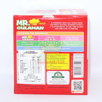 Mr.Hat Gulaman Red Jelly Powder 10x25g - Crown Supermarket