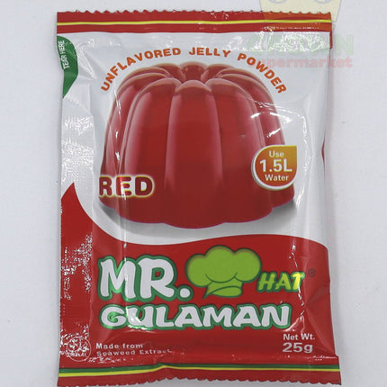 Mr.Hat Gulaman Red Jelly Powder 25g - Crown Supermarket