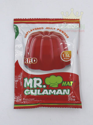 Mr.Hat Gulaman Red Jelly Powder 25g - Crown Supermarket