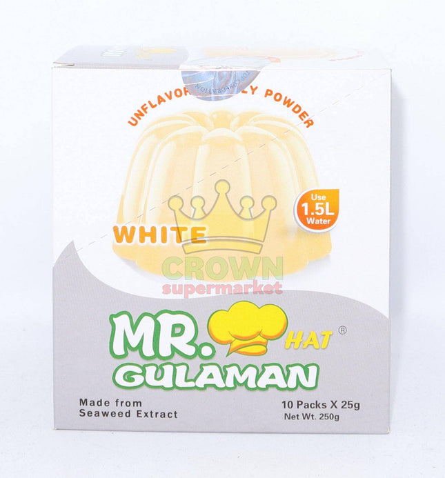 Mr.Hat Gulaman White Jelly Powder 10 x 25g - Crown Supermarket