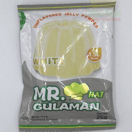 Mr.Hat Gulaman White Jelly Powder 25g - Crown Supermarket