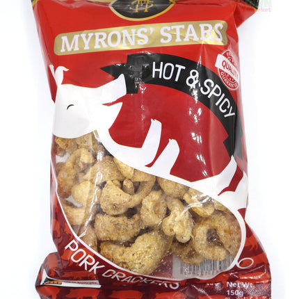 Myron's Stars Pork Crackers Hot & Spicy 150g - Crown Supermarket