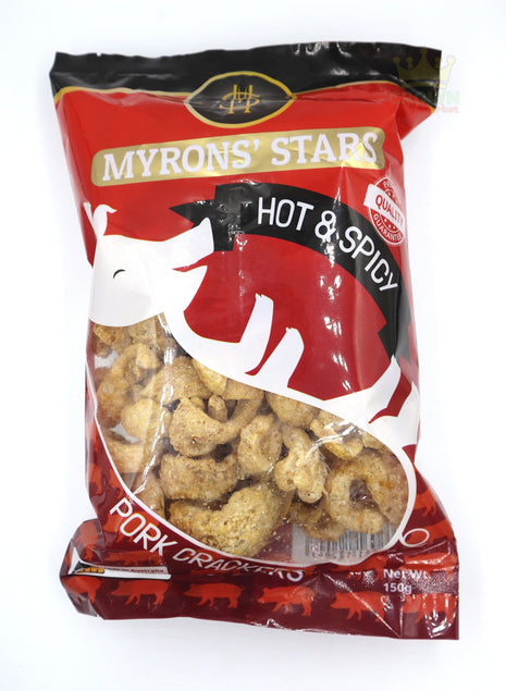 Myron's Stars Pork Crackers Hot & Spicy 150g - Crown Supermarket