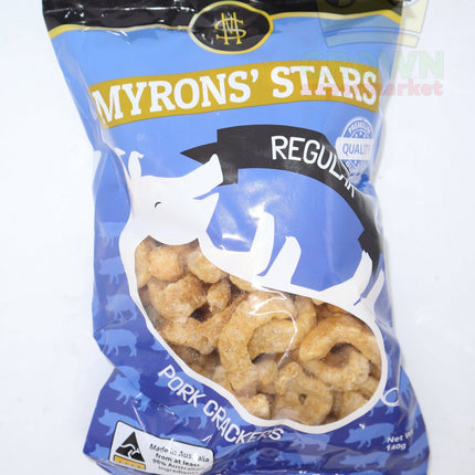 Myron's Stars Pork Crackers Regular 140g - Crown Supermarket