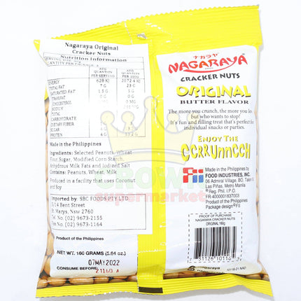 Nagaraya Cracker Nuts Coated Peanuts Original 160g - Crown Supermarket