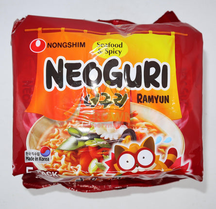 Nongshim Neoguri Ramyun Seafood & Spicy Hot 5x120g - Crown Supermarket