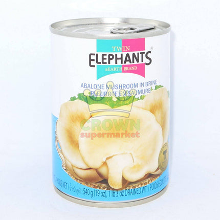 Twin Elephants Abalone Mushroom in Brine 540g - Crown Supermarket