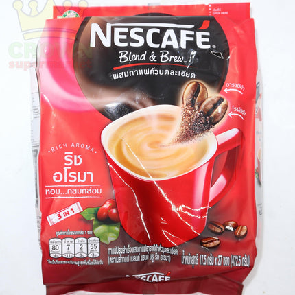 Nescafe Instant Coffee 3 in 1 Original (Thai) 27x17.5g - Crown Supermarket