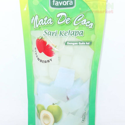 Favora Nata de Coco Strawberry 360g - Crown Supermarket