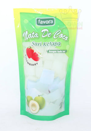 Favora Nata de Coco Strawberry 360g - Crown Supermarket