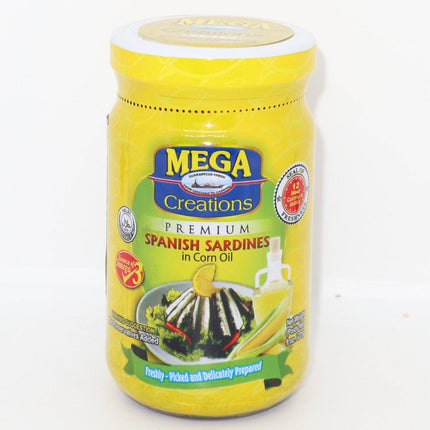 Mega Spanish Sardines Corn Oil 225g - Crown Supermarket