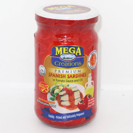 Mega Spanish Sardines Tomato Sauce Oil 225g - Crown Supermarket