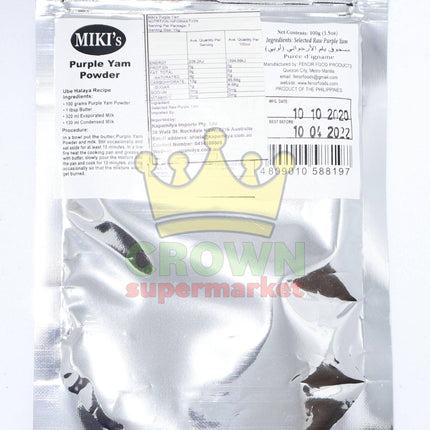 Miki's Purple Yam Powder (100% Pure) 100g - Crown Supermarket